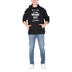 RAF SIMONS Youth Against Graphic Hoodie Men BLACK Sweaters & Cardigans